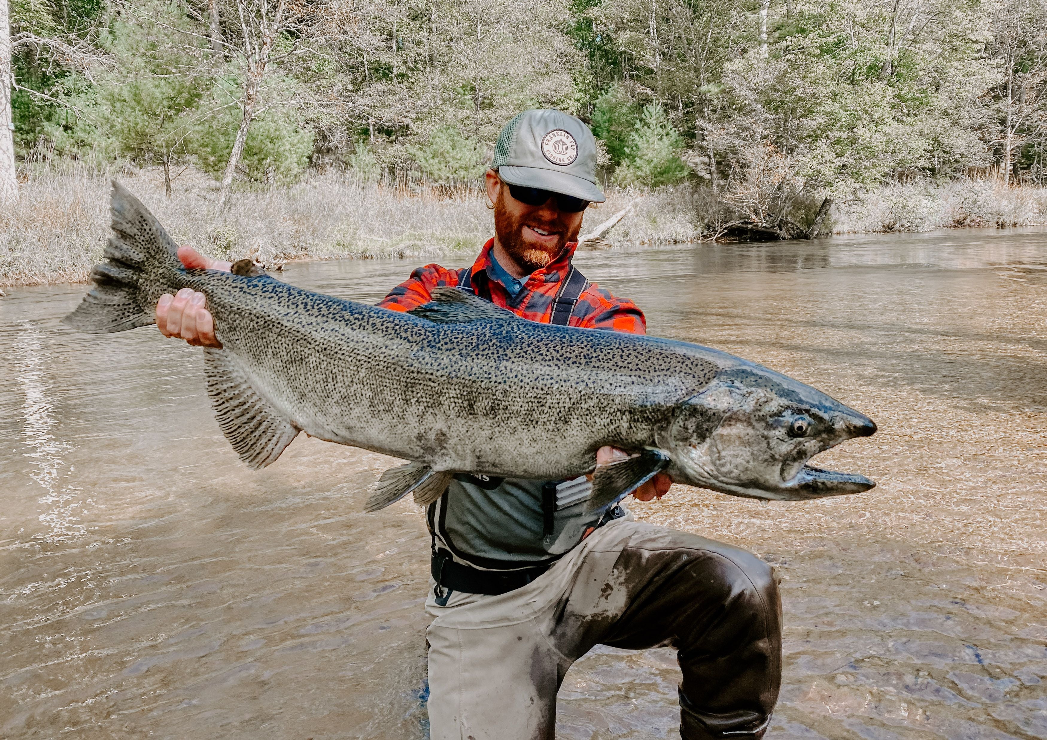 Epic Michigan Salmon Fishing! - Moonshine Rod Team!