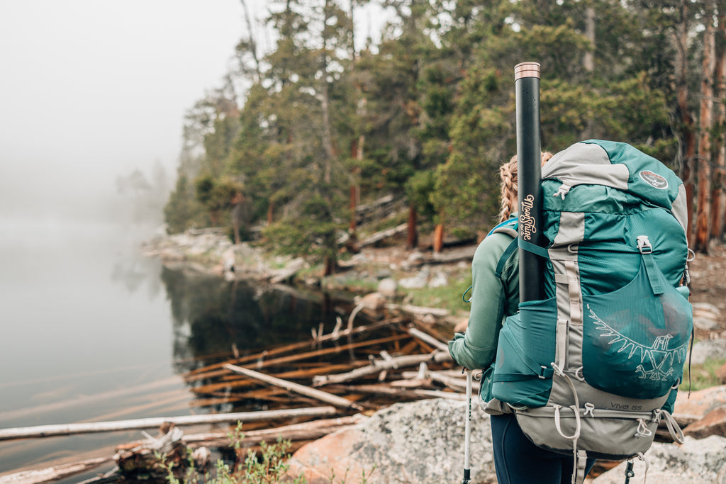 backpacking fishing pole tube Rod for Travel and Storage Blue Cordura canvas rod tube made from durable PVC with soft nylon lining and zipper cap How to customise your backpack